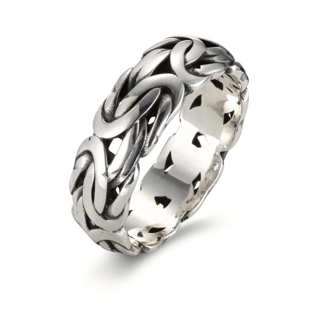 Anello Argento patinato