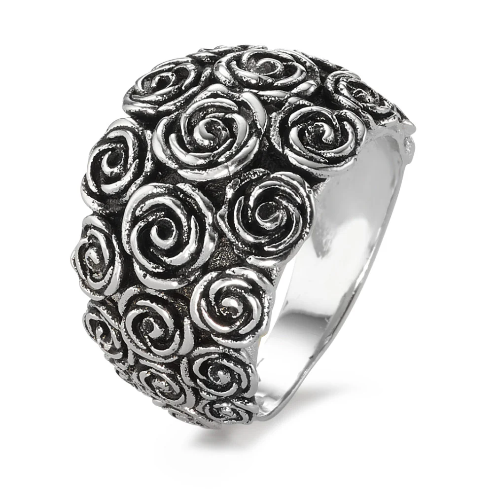 Anello Argento patinato Rosa