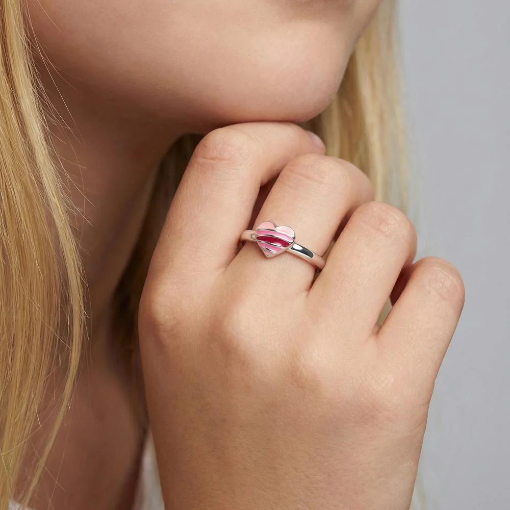 Anello Argento rodiato Cuore - Image 3