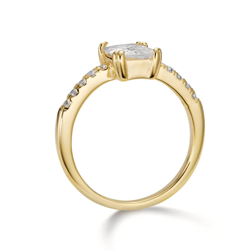 Anello Argento Zirconia giallo dorato - Image 2
