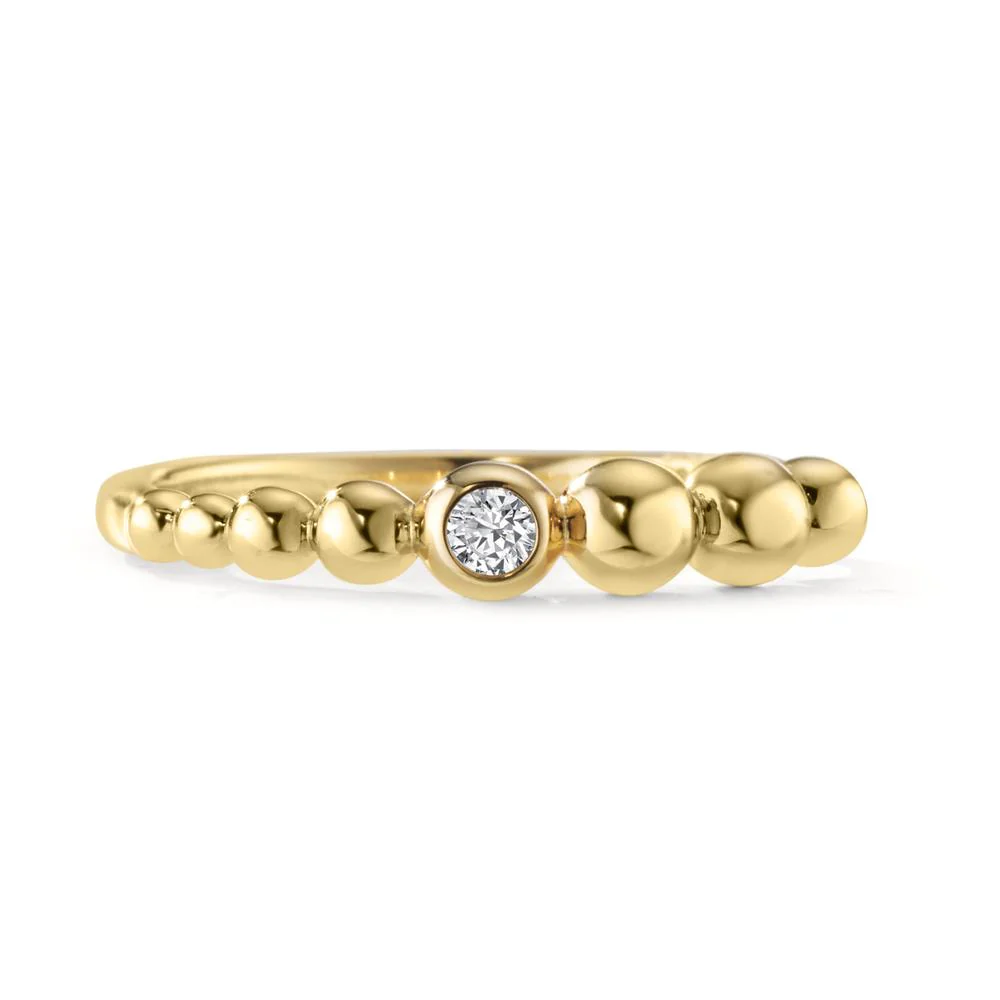 Anello Argento Zirconia giallo dorato - Image 3