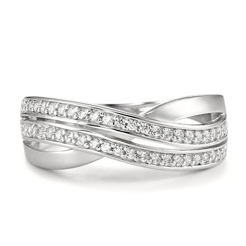 Anello Argento Zirconia rodiato - Image 3