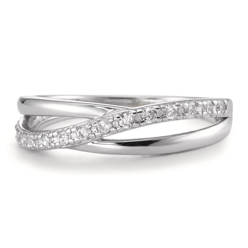 Anello Argento Zirconia rodiato - Image 2