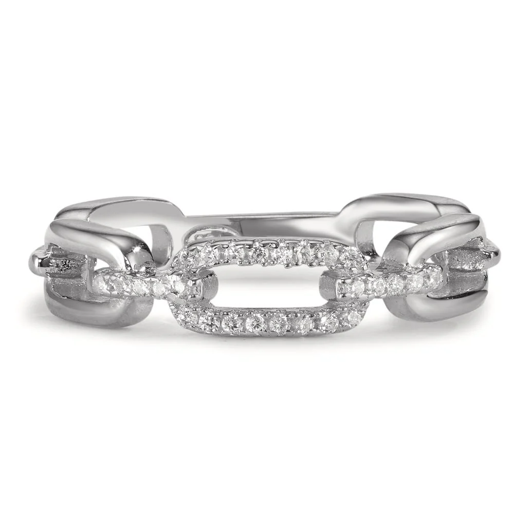 Anello Argento Zirconia rodiato - Image 2