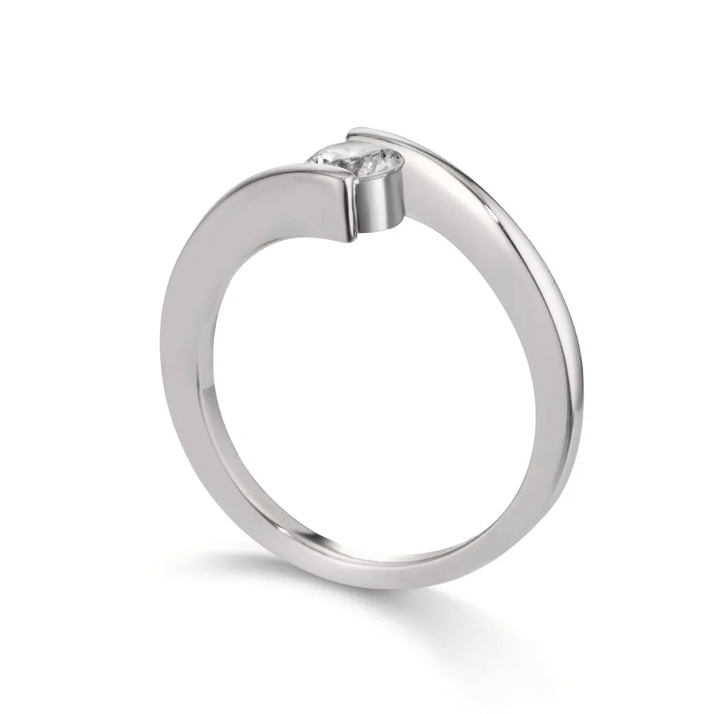 Anello Argento Zirconia rodiato - Image 2