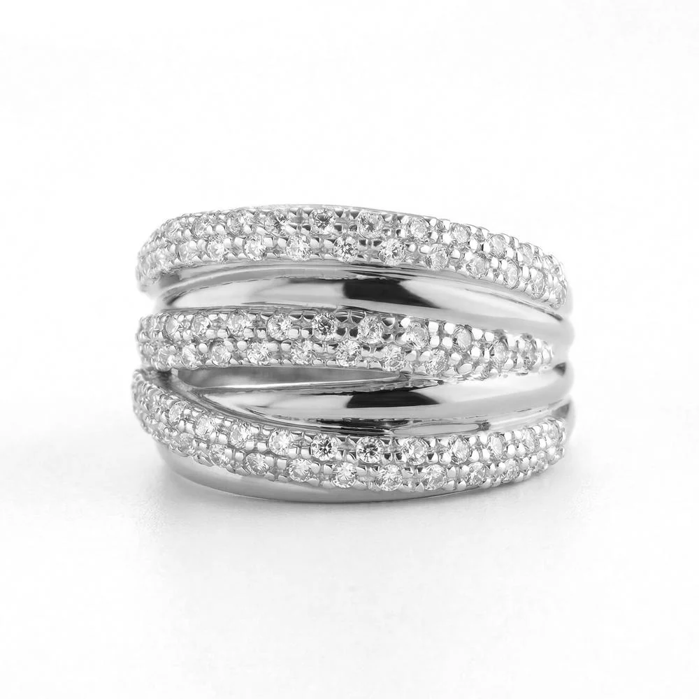 Anello Argento Zirconia rodiato - Image 2