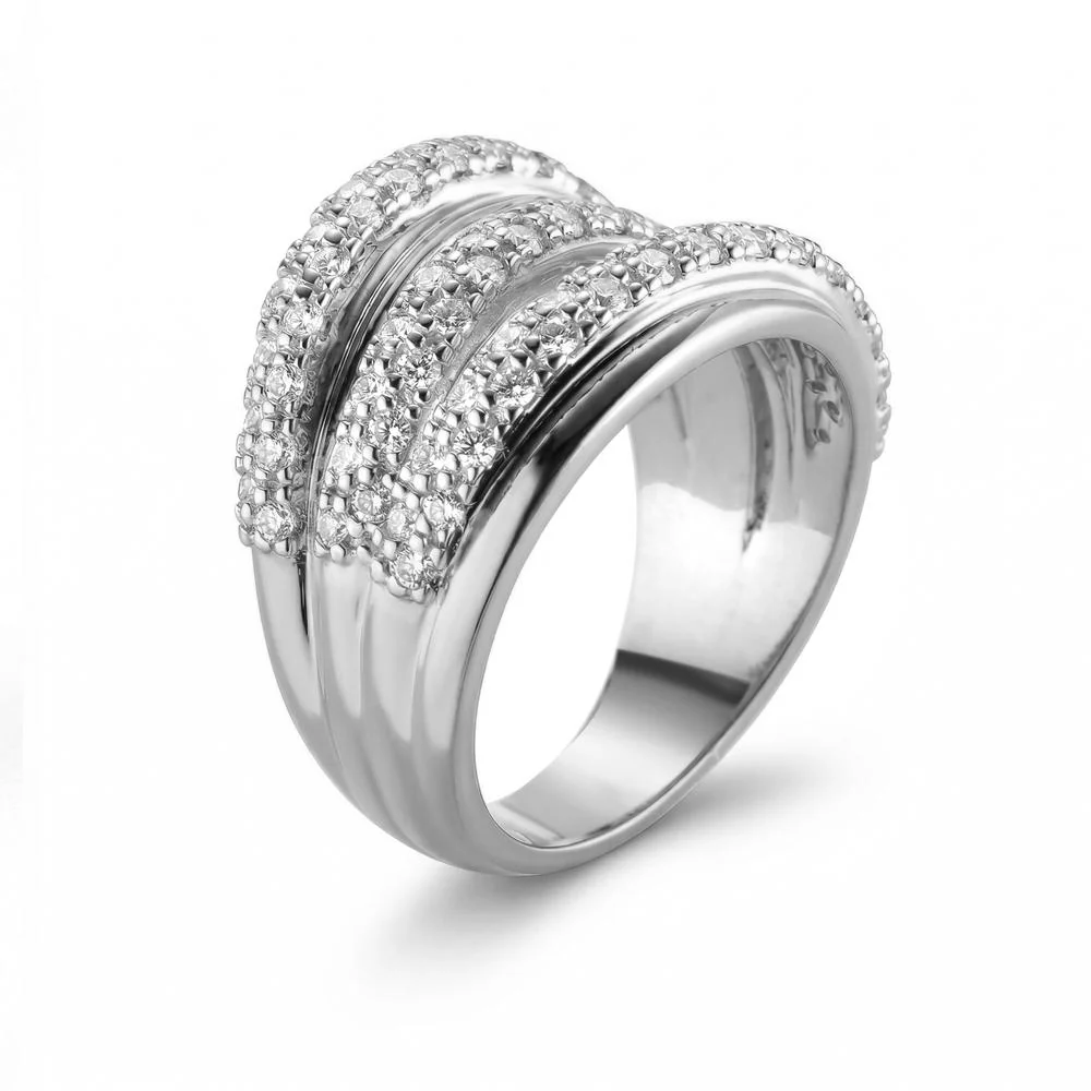 Anello Argento Zirconia rodiato - Image 3