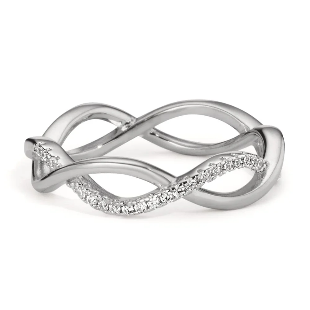 Anello Argento Zirconia rodiato Infinito - Image 2