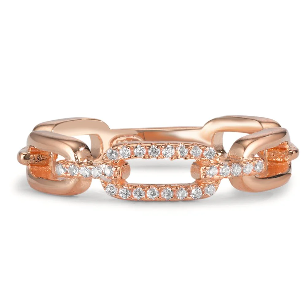 Anello Argento Zirconia rosa dorato - Image 2