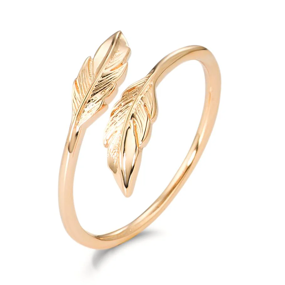 Anello Bronzo giallo dorato Piuma
