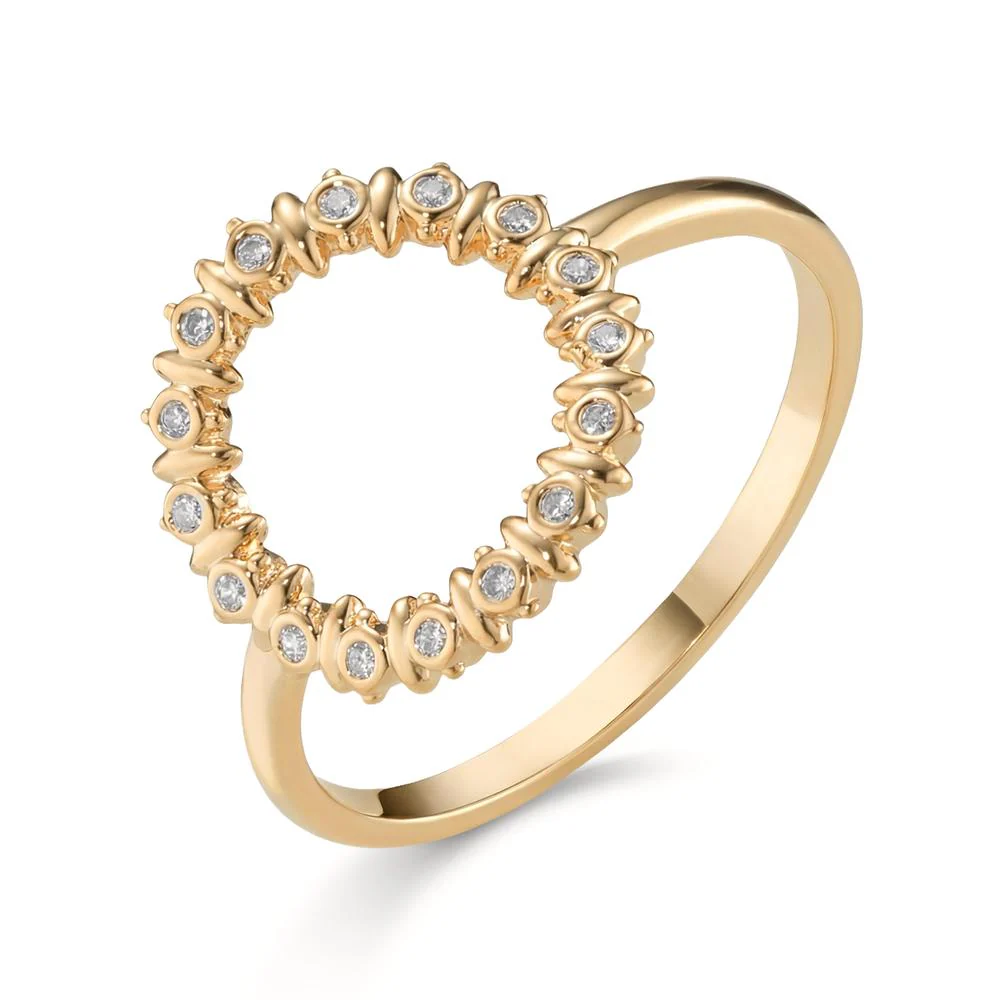 Anello Bronzo Zirconia 16 pietra Ø13 mm