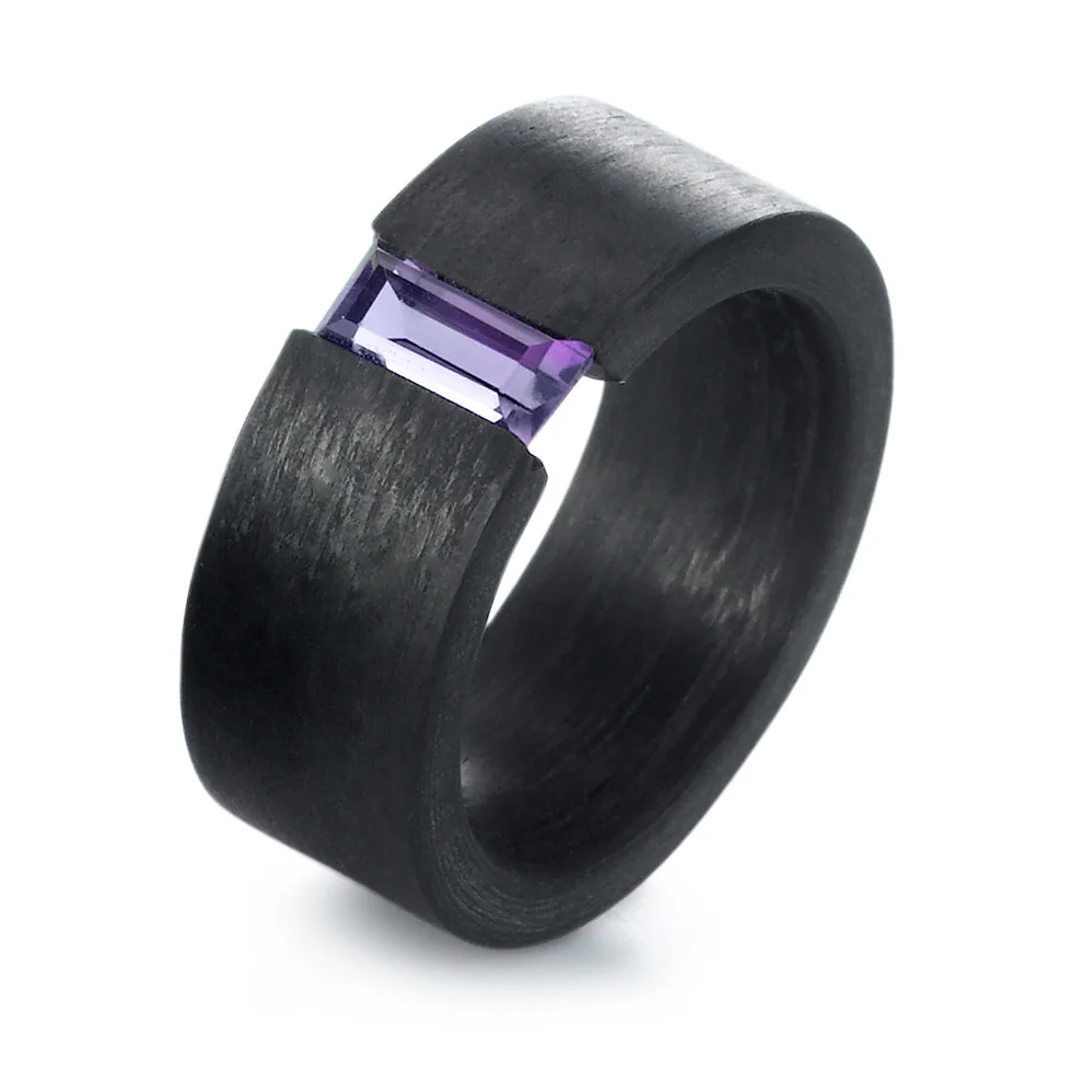 Anello Carbonio Ametista
