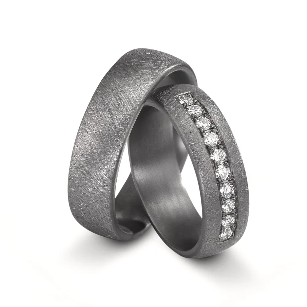 Anello del partner 999 Tantalio Laboratorio di diamanti coltivato 0.25 ct, 10 pietra, tw-vsi - Image 3