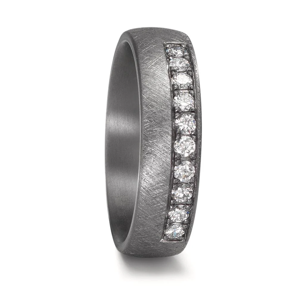 Anello del partner 999 Tantalio Laboratorio di diamanti coltivato 0.25 ct, 10 pietra, tw-vsi