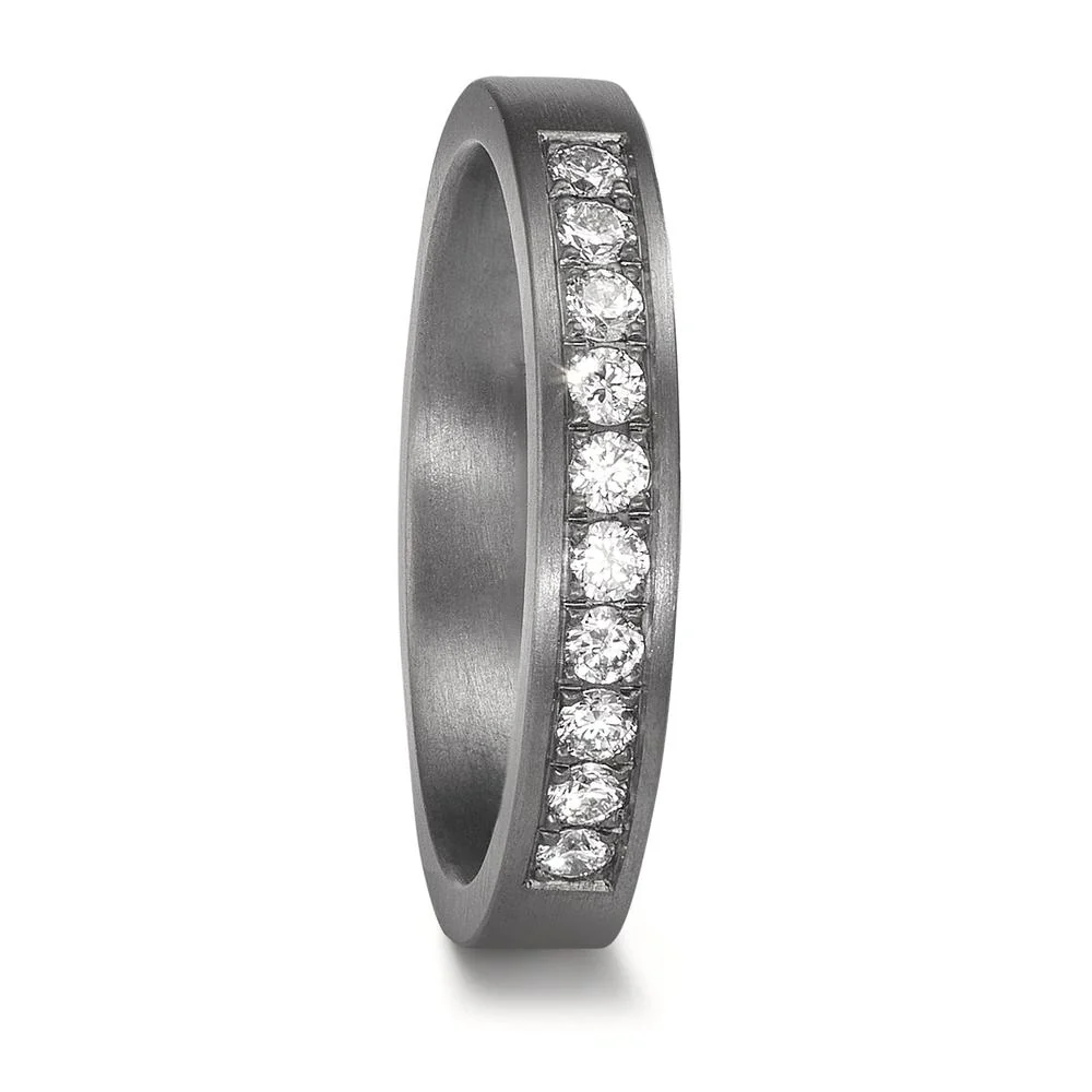Anello del partner 999 Tantalio Laboratorio di diamanti coltivato 0.25 ct, 10 pietra, tw-vsi