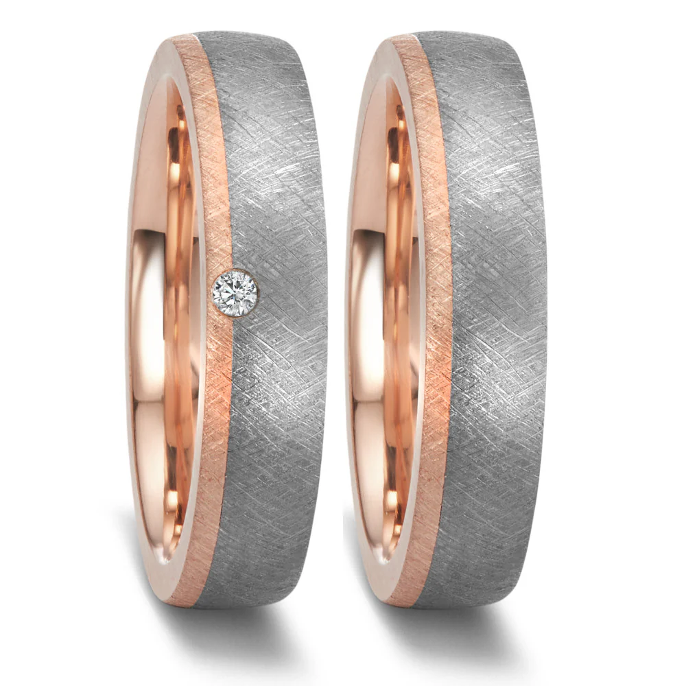 Anello del partner 999 Tantalio, Oro rosa 585/14 kt - Image 2