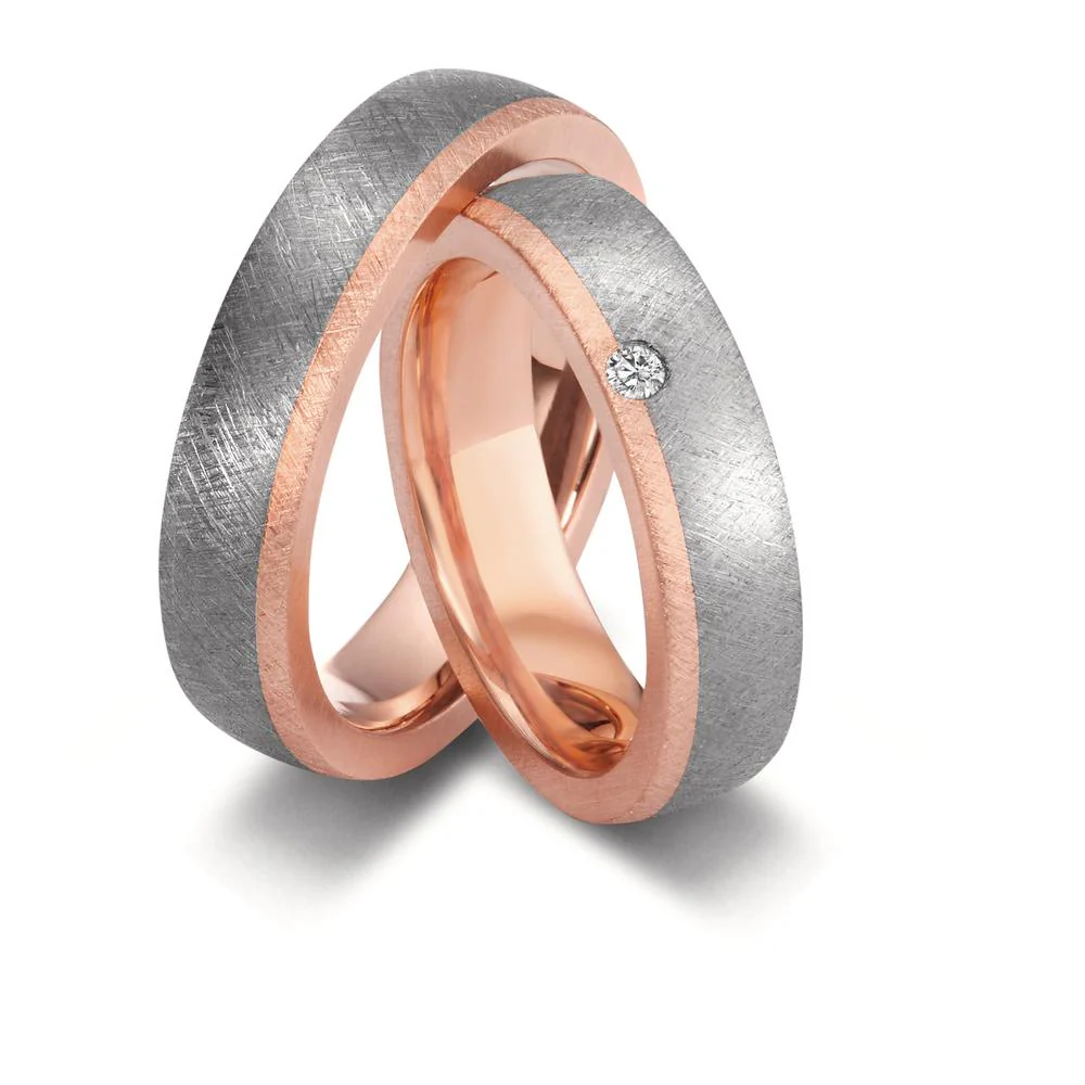 Anello del partner 999 Tantalio, Oro rosa 585/14 kt - Image 3