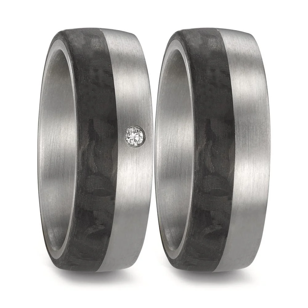 Anello del partner Acciaio inossidabile, Carbonio - Image 3