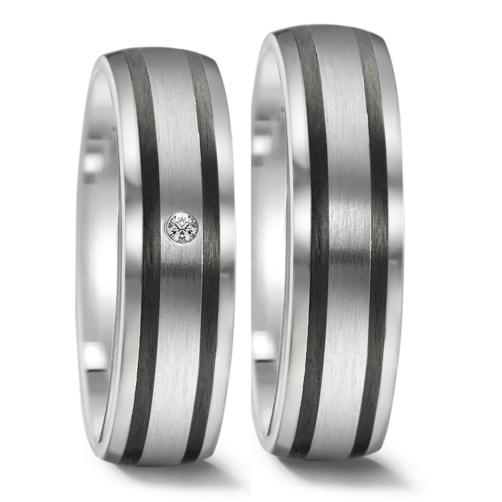 Anello del partner Acciaio inossidabile, Carbonio - Image 2