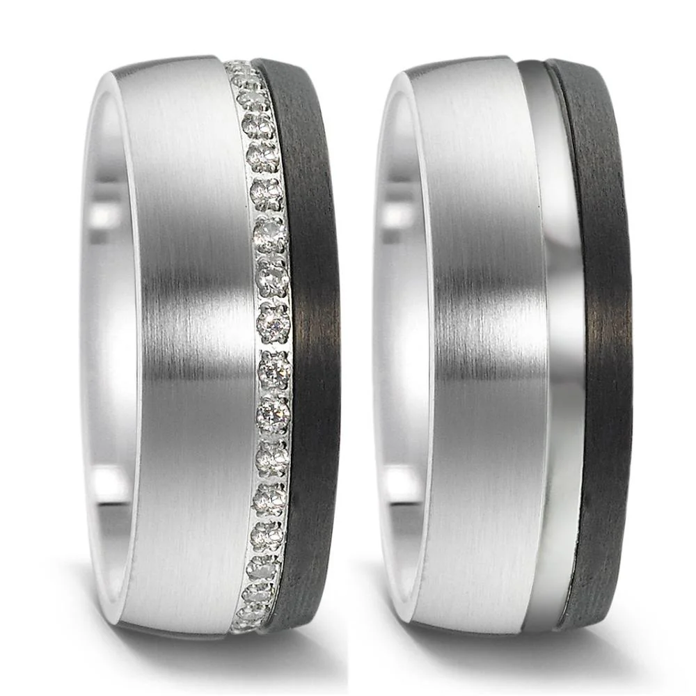 Anello del partner Acciaio inossidabile, Carbonio - Image 2