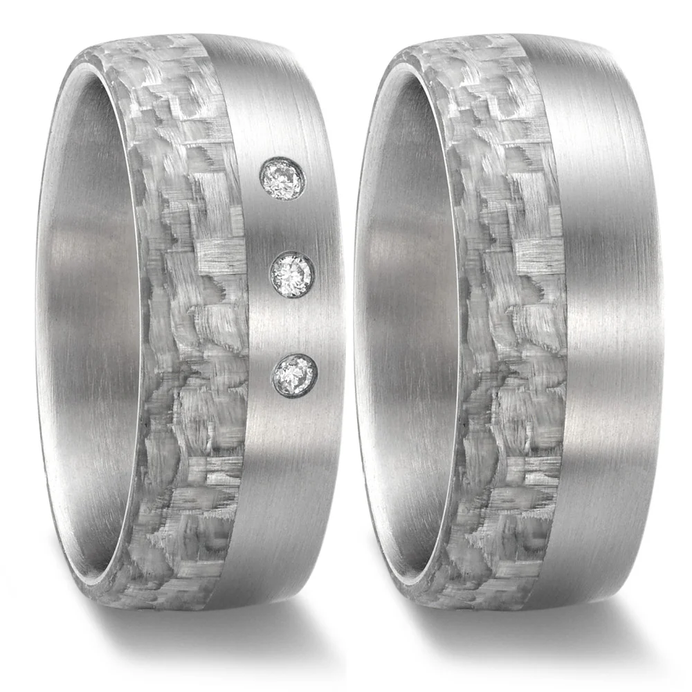 Anello del partner Acciaio inossidabile, Carbonio - Image 2