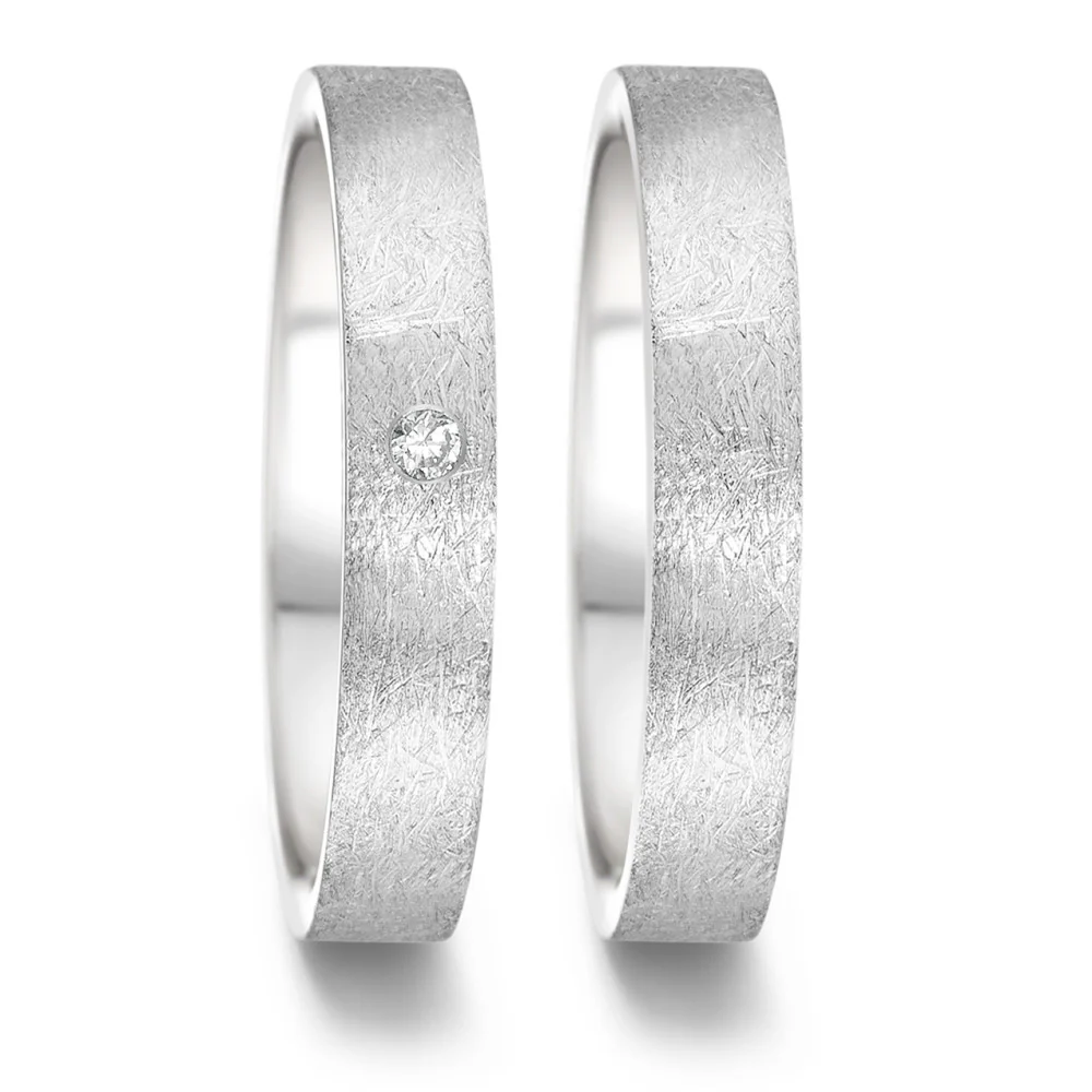 Anello del partner Acciaio inossidabile Diamante 0.02 ct, tw-si - Image 2