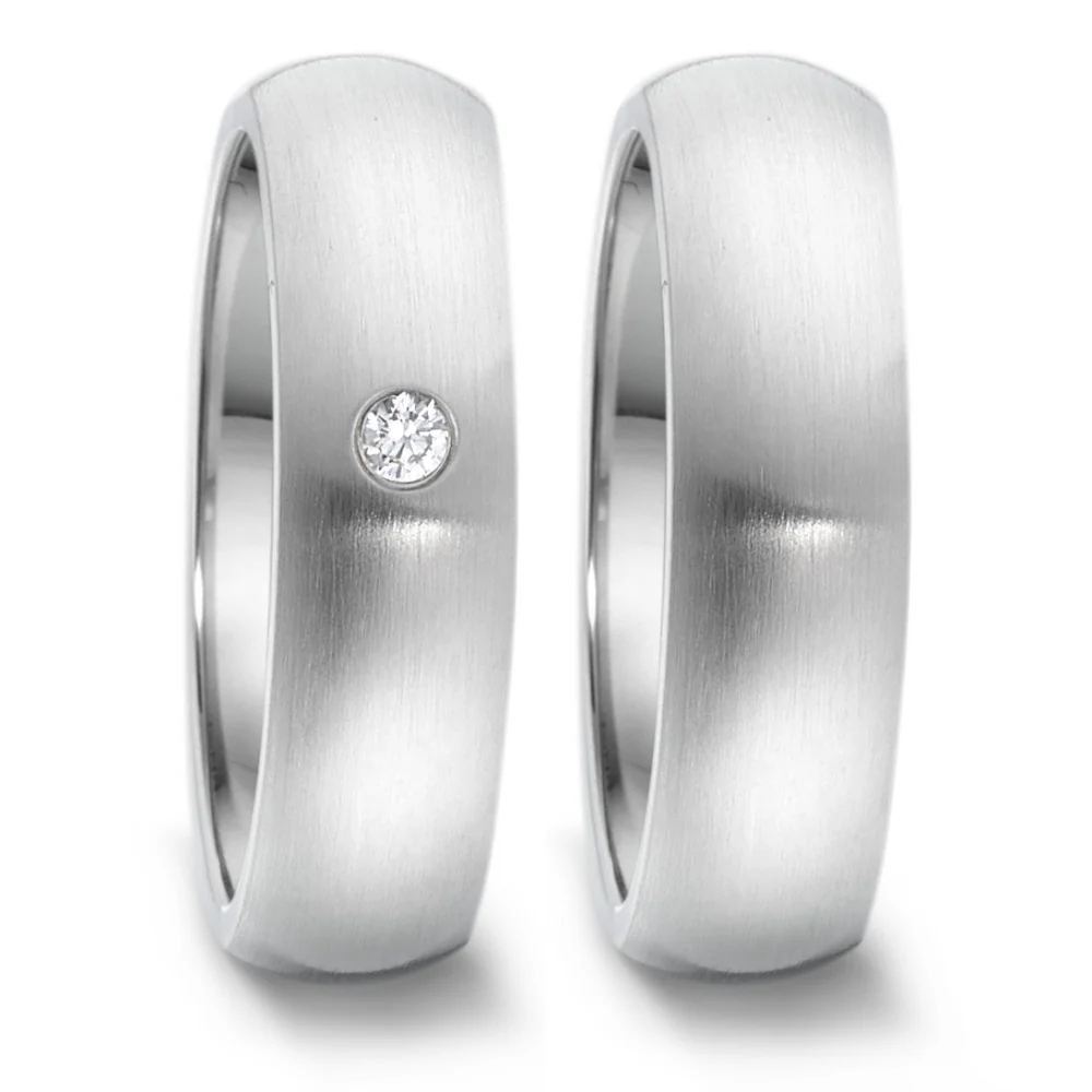 Anello del partner Acciaio inossidabile Diamante 0.04 ct, tw-si - Image 2