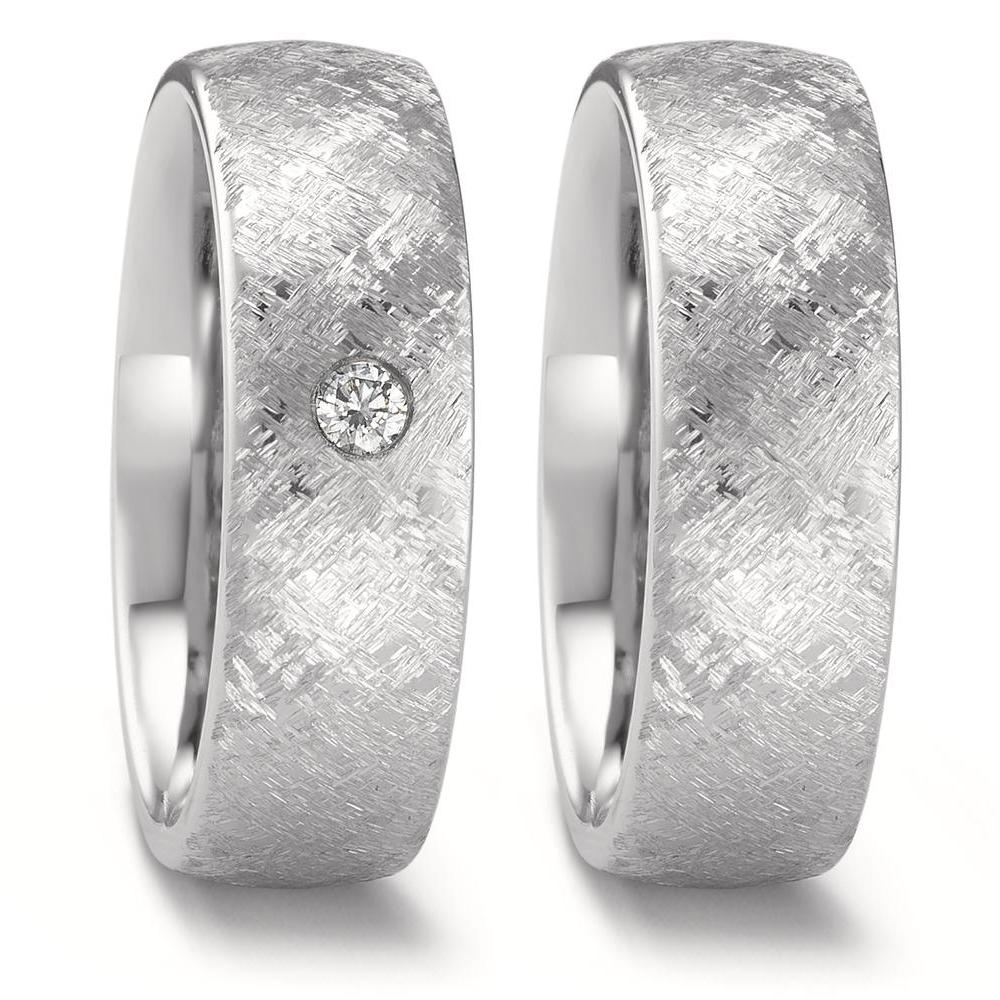 Anello del partner Acciaio inossidabile Diamante 0.04 ct, tw-si - Image 2