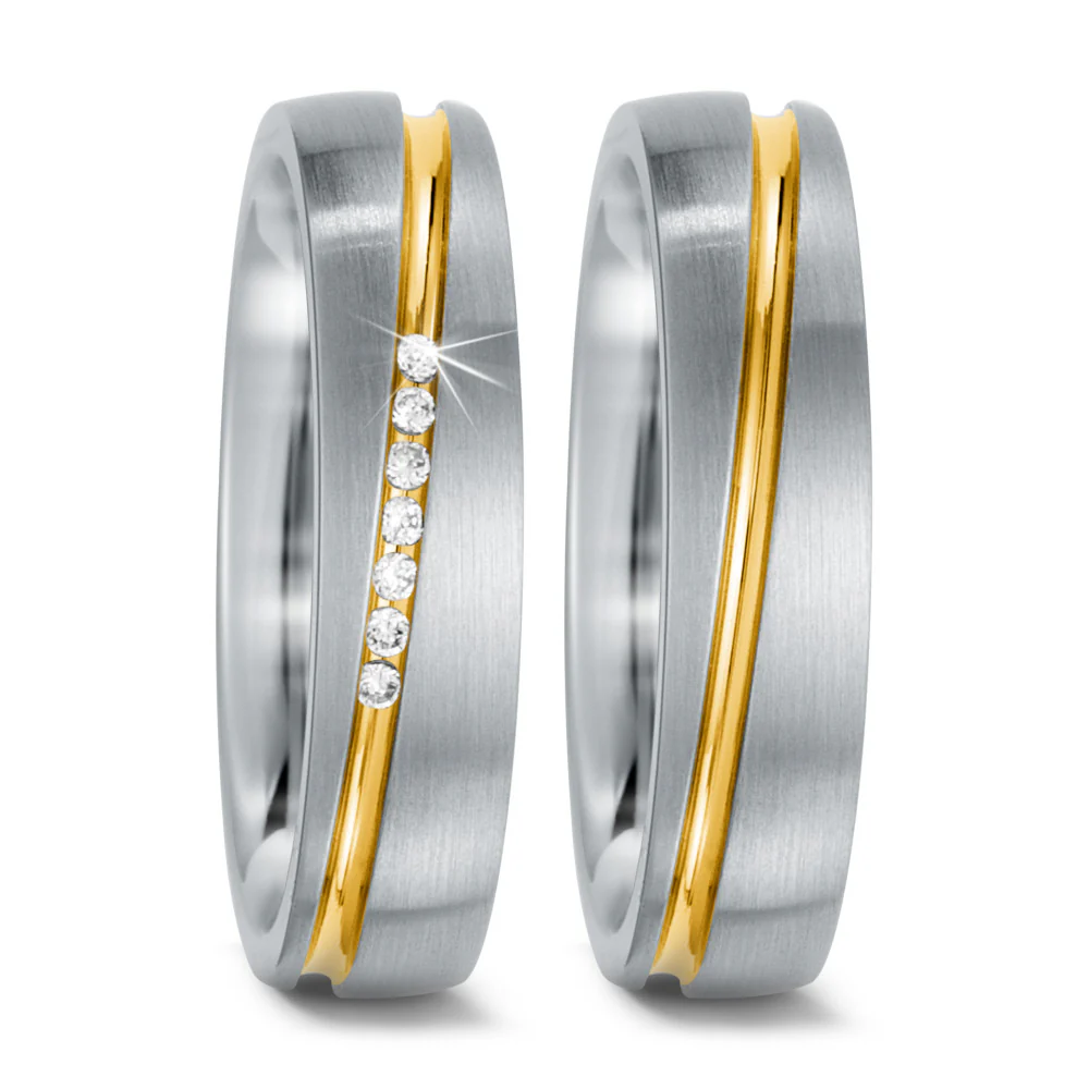 Anello del partner Acciaio inossidabile giallo rivestimento IP - Image 2