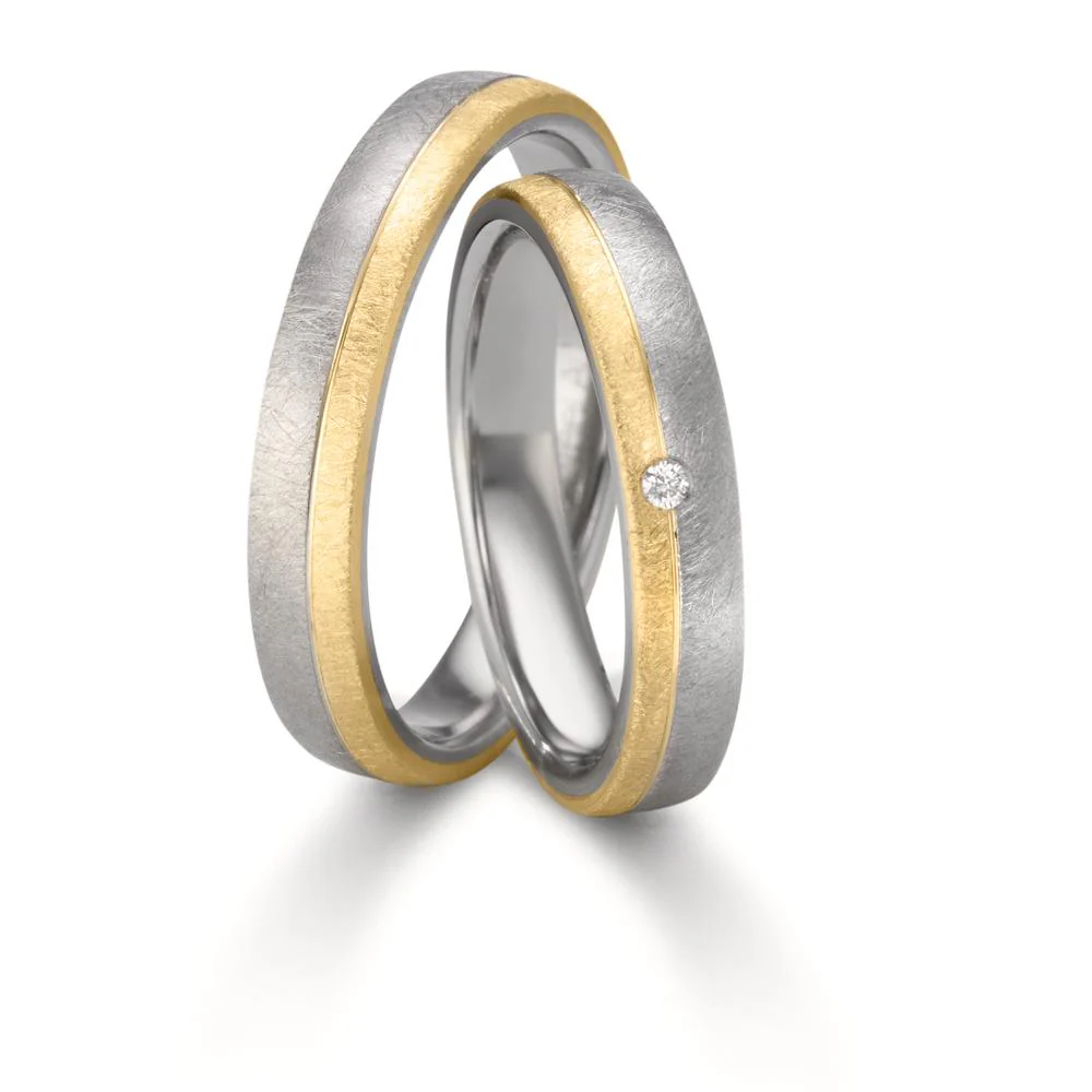 Anello del partner Acciaio inossidabile, Oro giallo 375/9K - Image 3