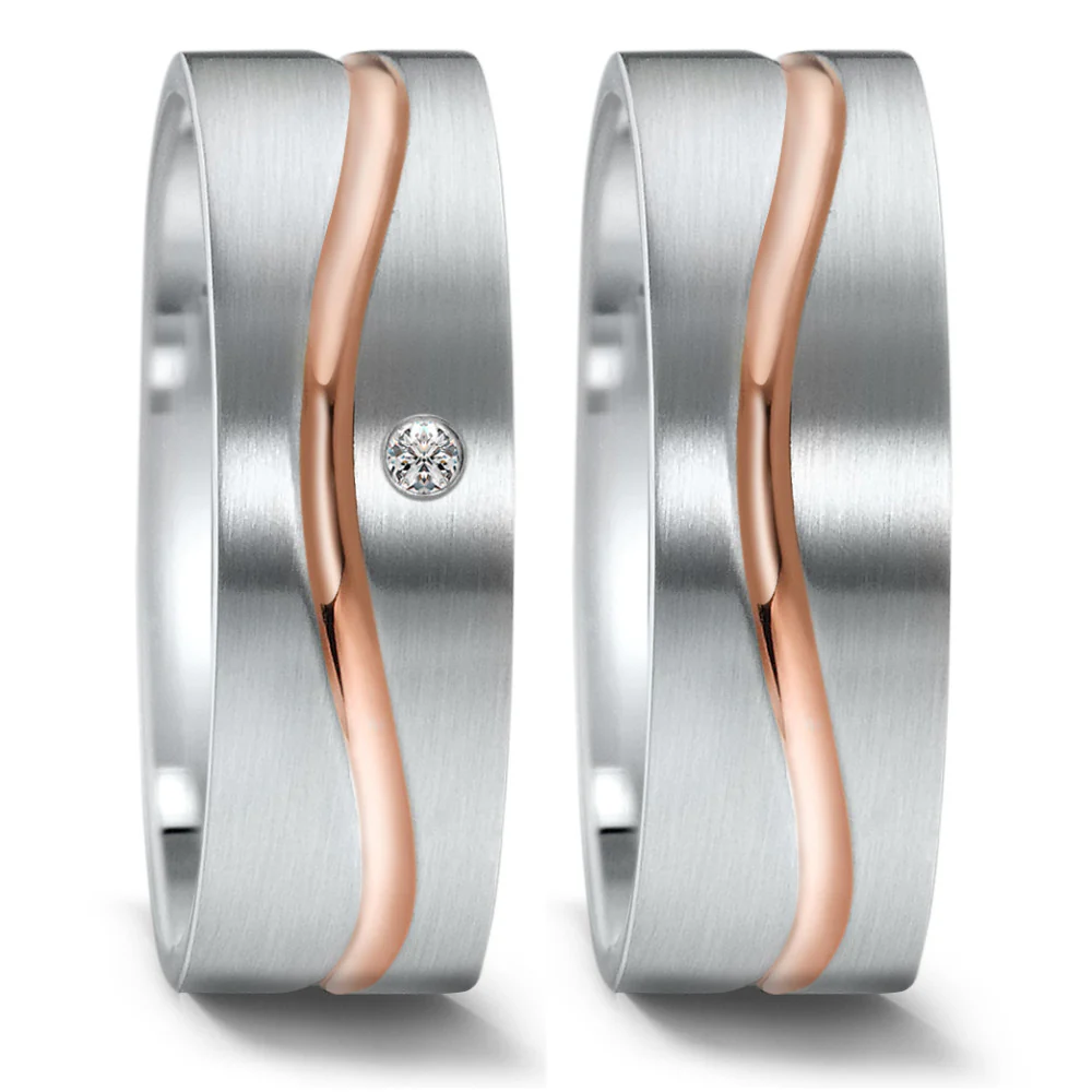 Anello del partner Acciaio inossidabile Zirconia rivestimento IP - Image 2