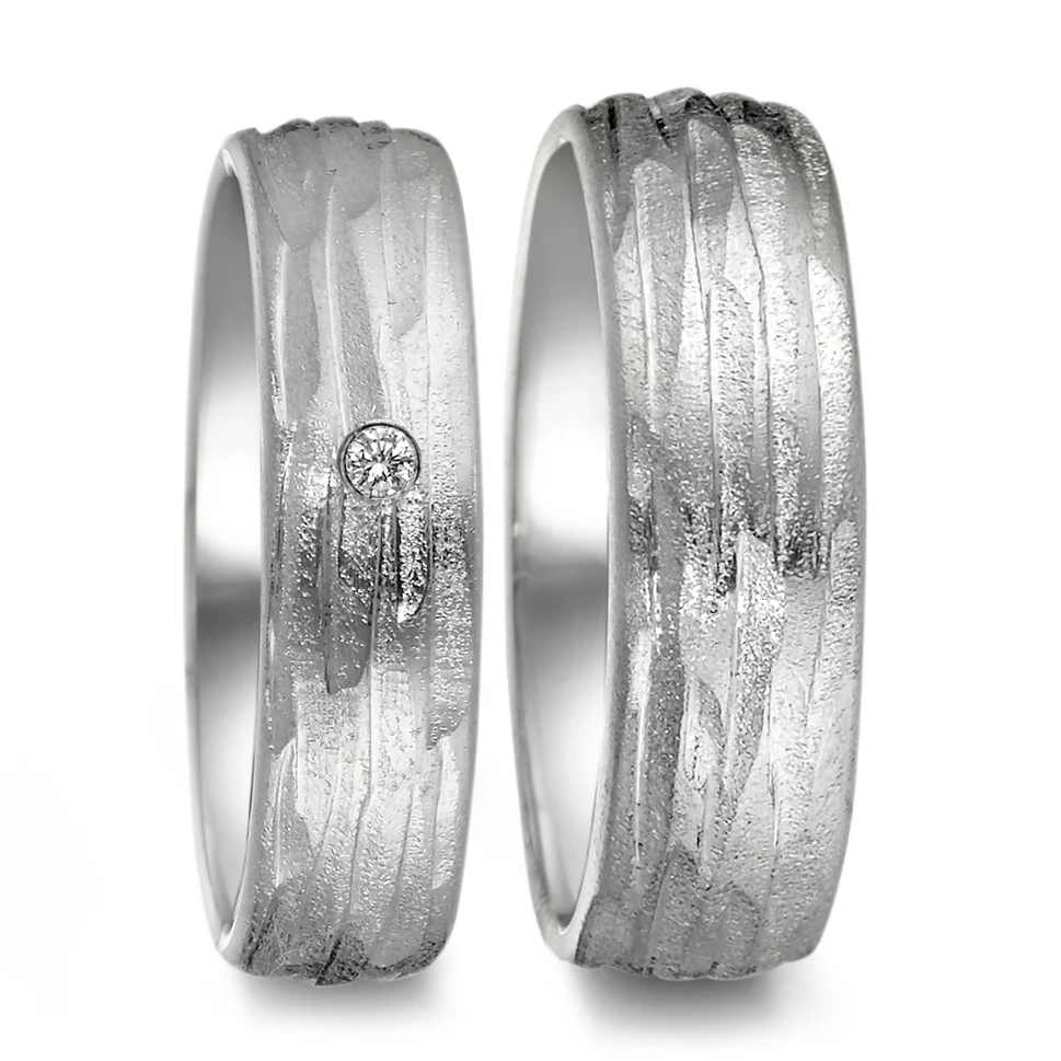 Anello del partner Argento rodiato - Image 4