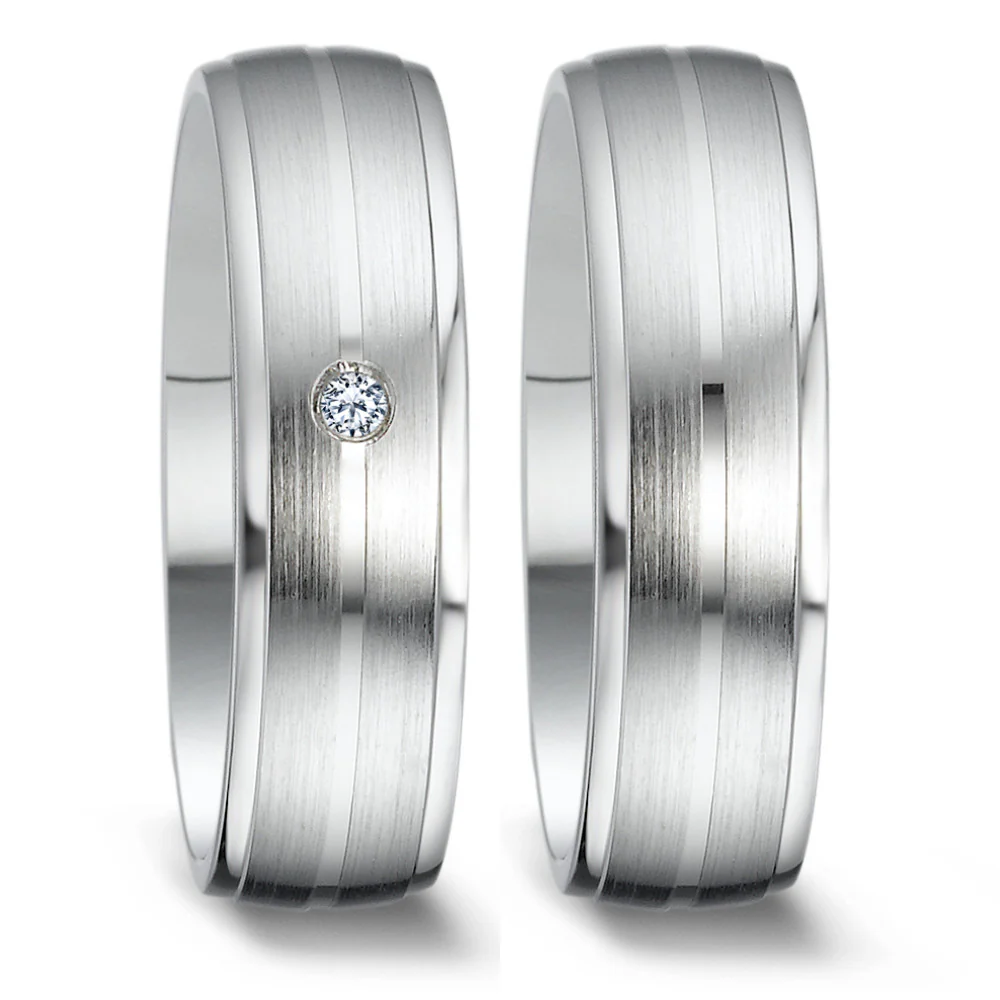 Anello del partner Argento rodiato - Image 2