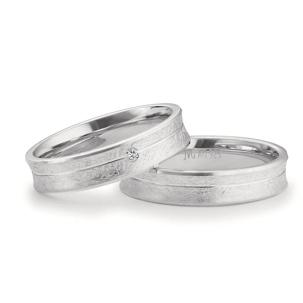 Anello del partner Argento rodiato - Image 3