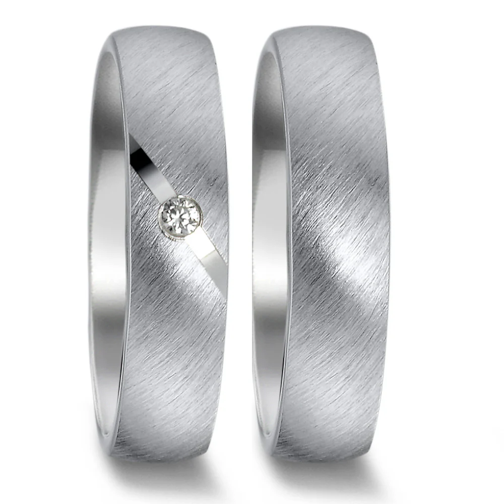 Anello del partner Argento Zirconia rodiato - Image 2