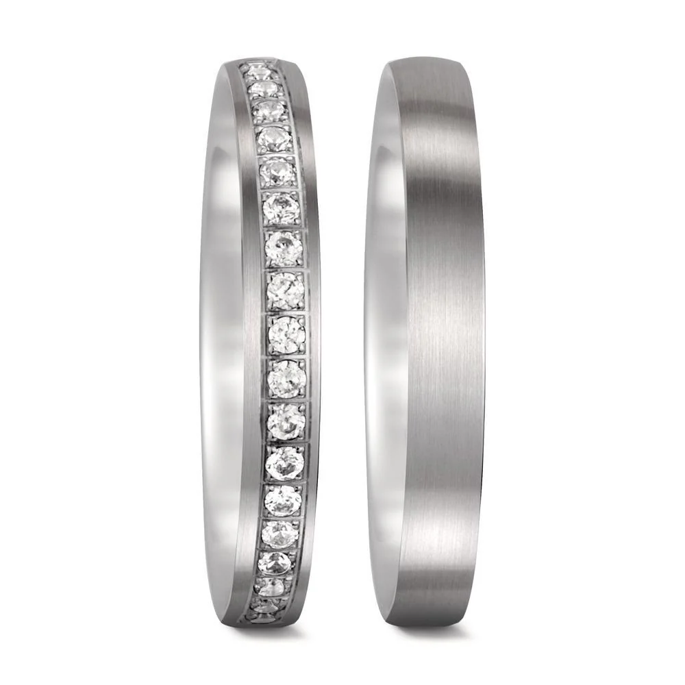 Anello del partner Oro bianco 750/18 carati Diamante 0.23 ct, 23 pietra, tw-si - Image 2