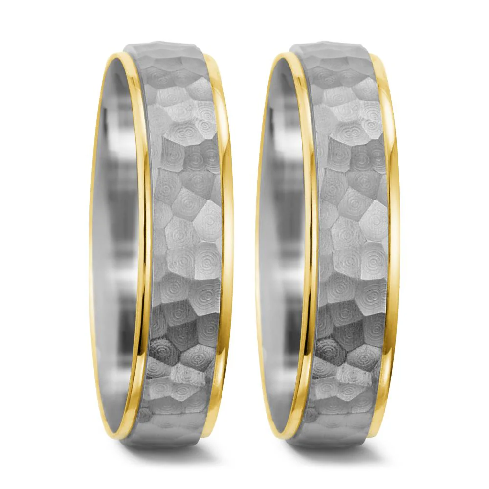 Anello del partner Oro bianco 750/18 carati, Oro giallo 750/18 carati - Image 3