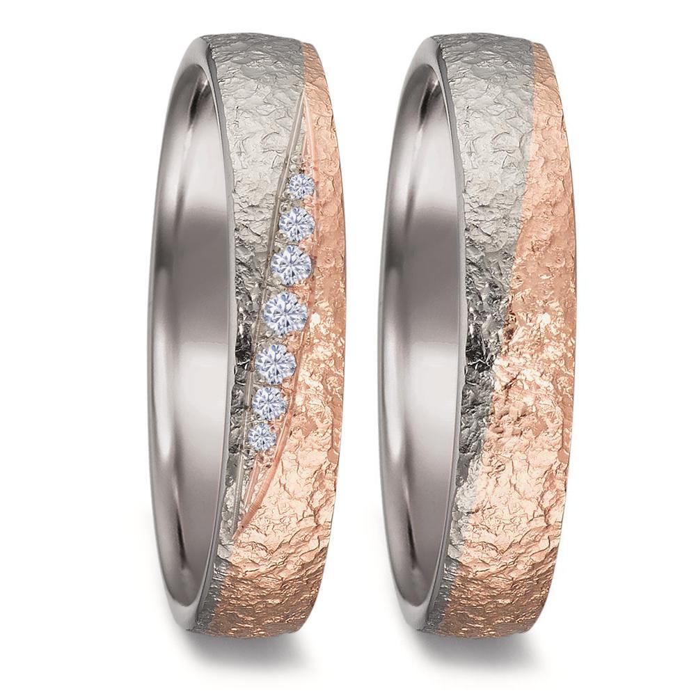 Anello del partner Oro bianco 750/18 carati, Oro rosa 750/18 carati - Image 2