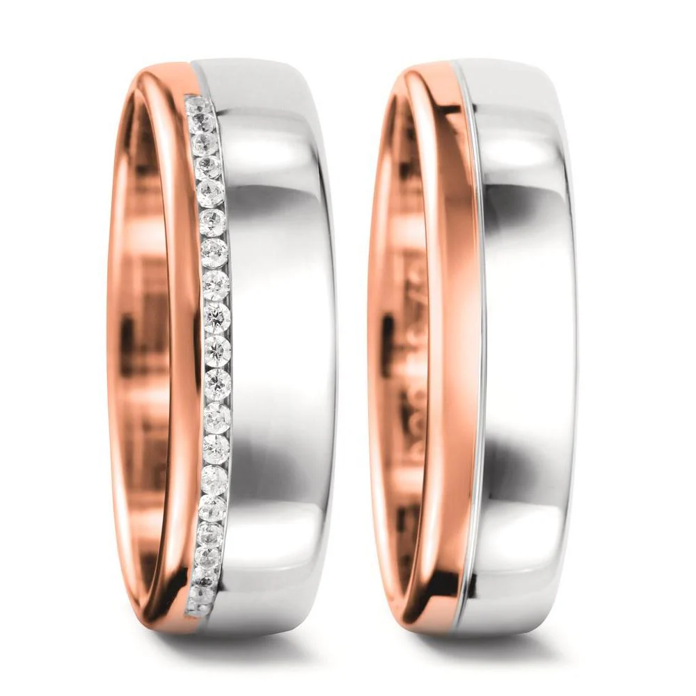 Anello del partner Oro bianco 750/18 carati, Oro rosso 750/18 carati - Image 2