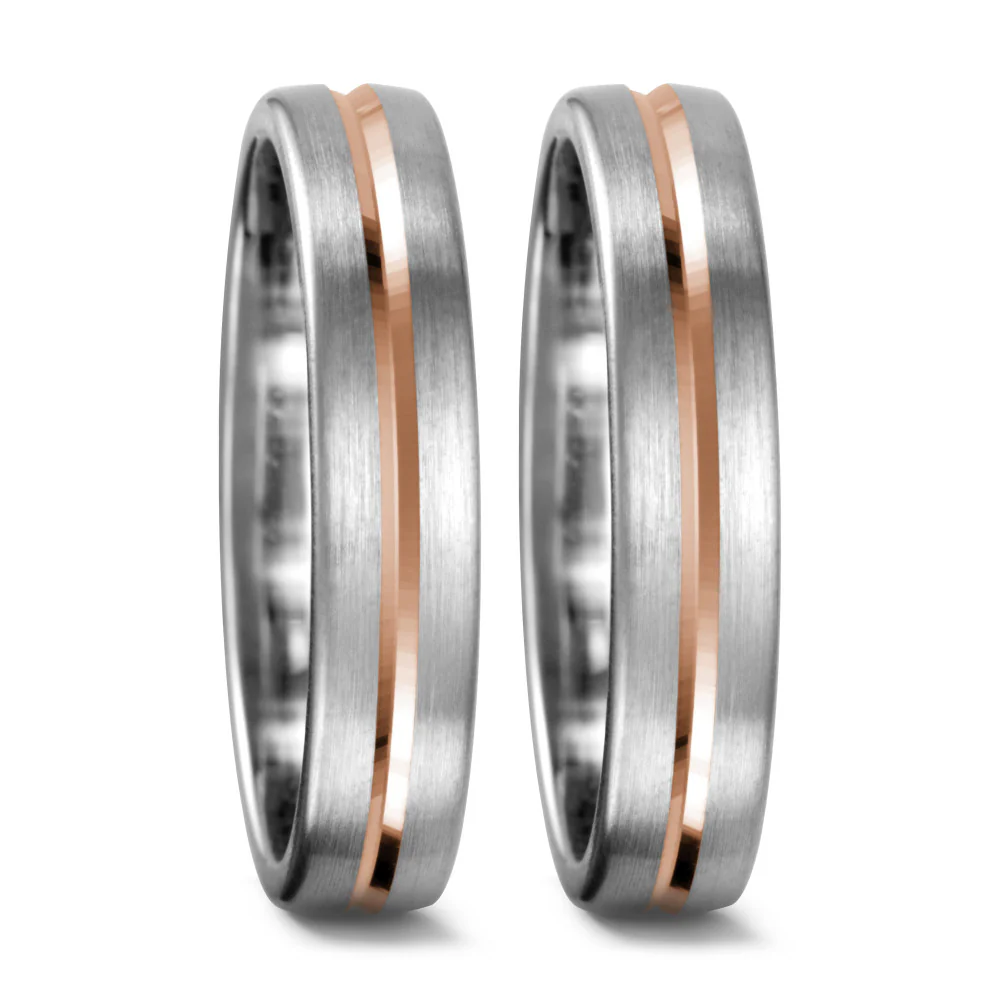 Anello del partner Oro bianco 750/18 carati, Oro rosso 750/18 carati - Image 2