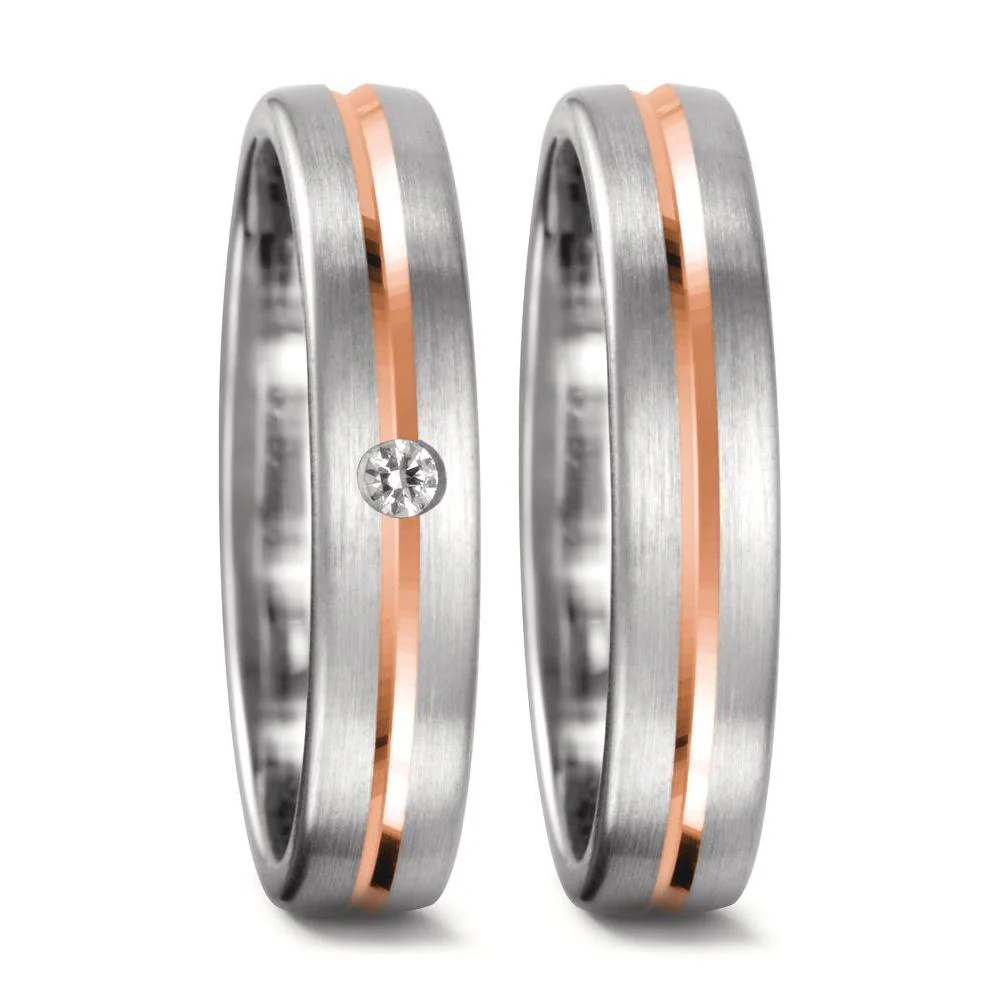 Anello del partner Oro bianco 750/18 carati, Oro rosso 750/18 carati - Image 3