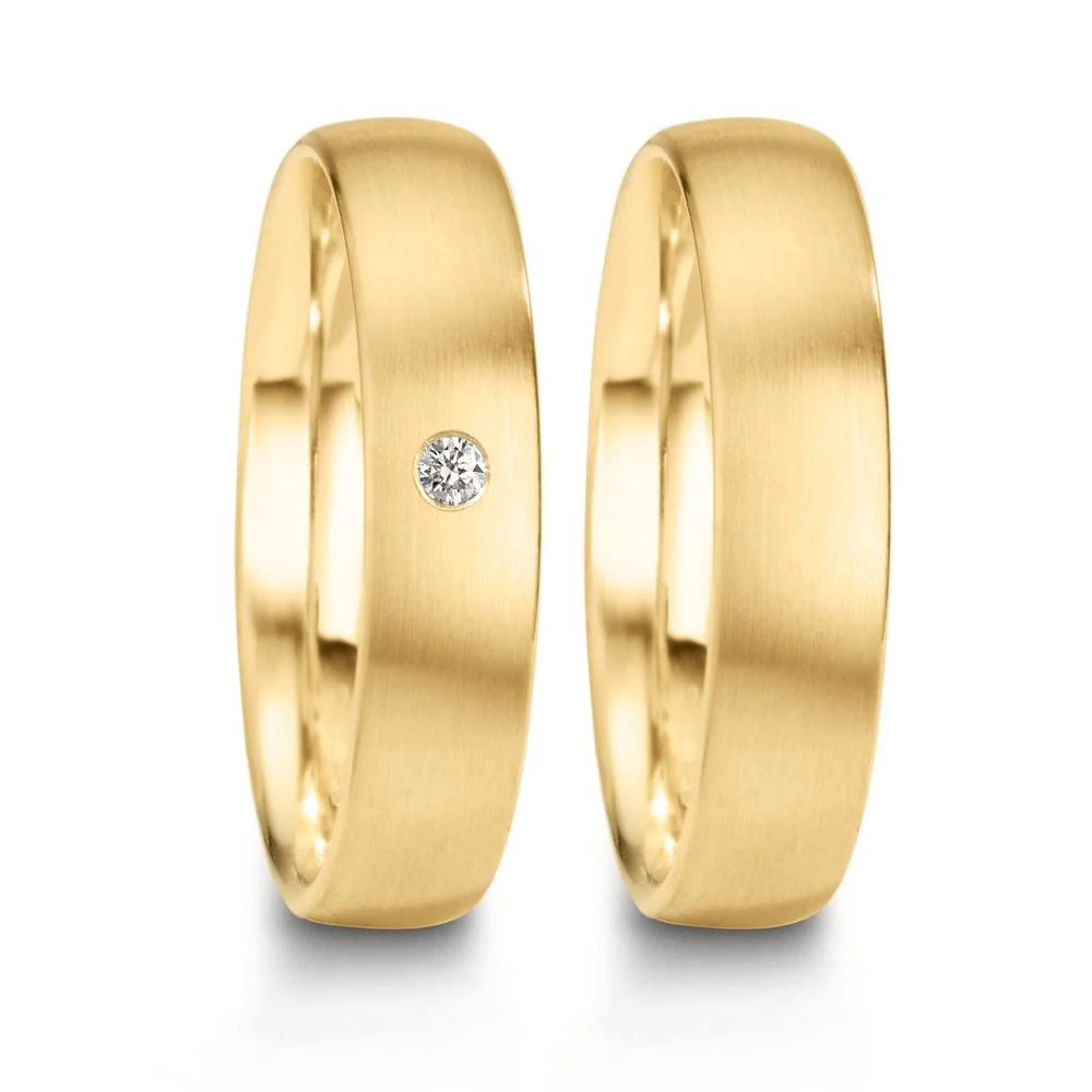 Anello del partner Oro giallo 750/18 carati Diamante 0.04 ct, w-si - Image 4