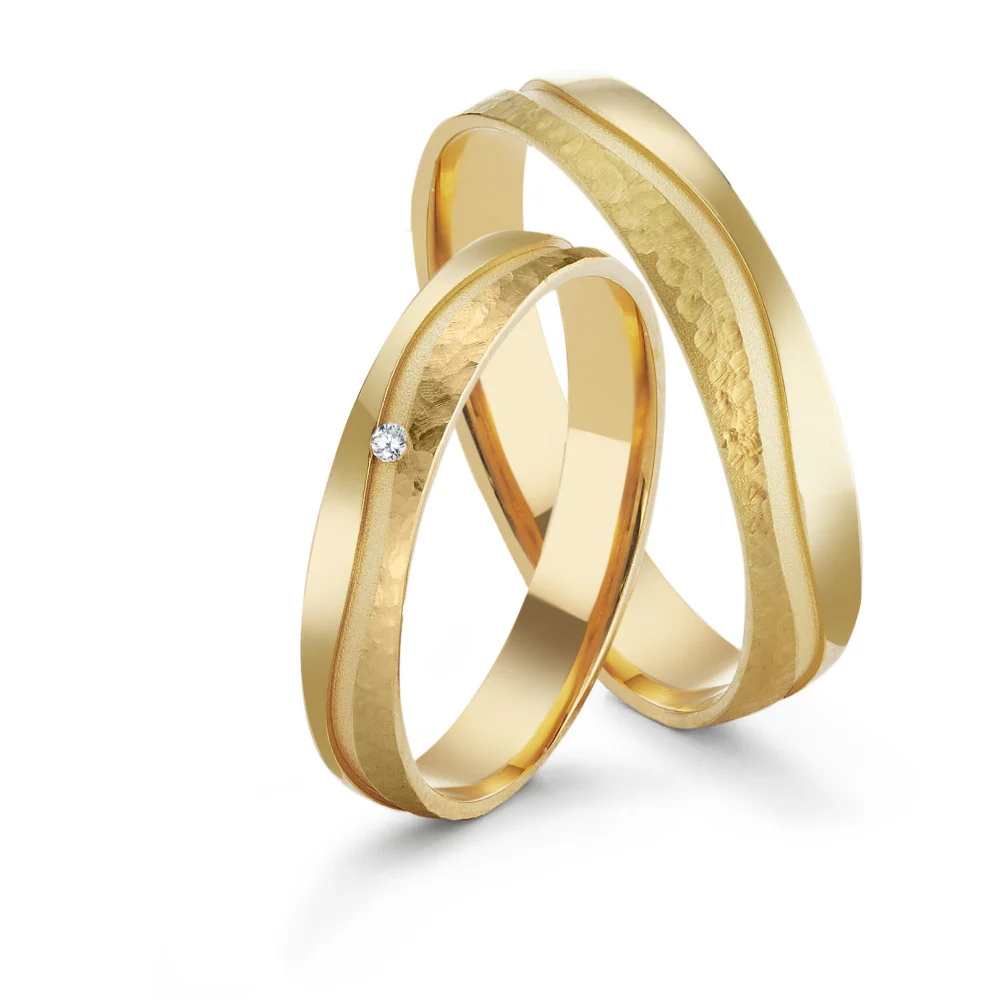 Anello del partner Oro giallo 750/18 carati Diamante 0.01 ct, w-si - Image 3