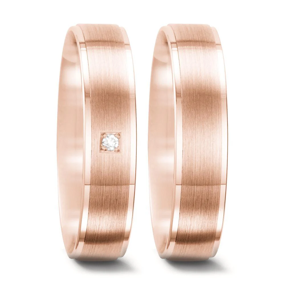 Anello del partner Oro rosa 375/9k Diamante bianco, 0.015 ct, w-si - Image 2