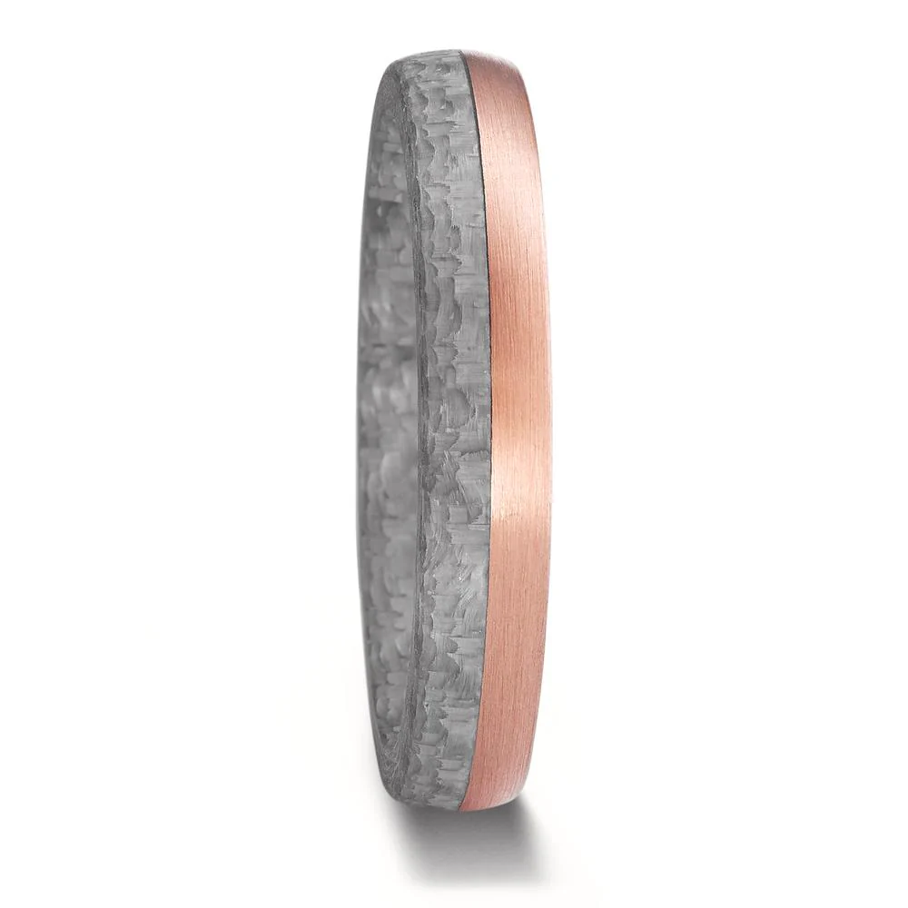 Anello del partner Oro rosa 585/14 kt, Carbonio