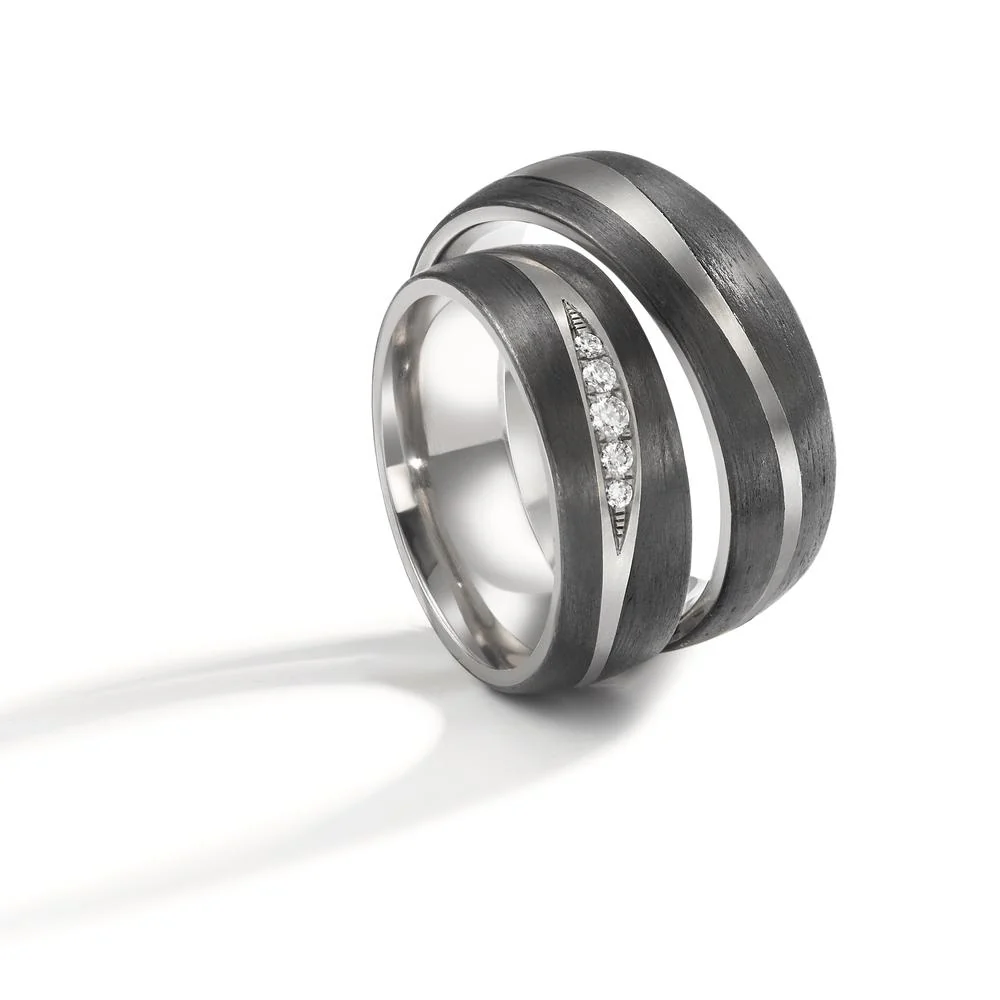 Anello del partner Titanio, Carbonio - Image 3
