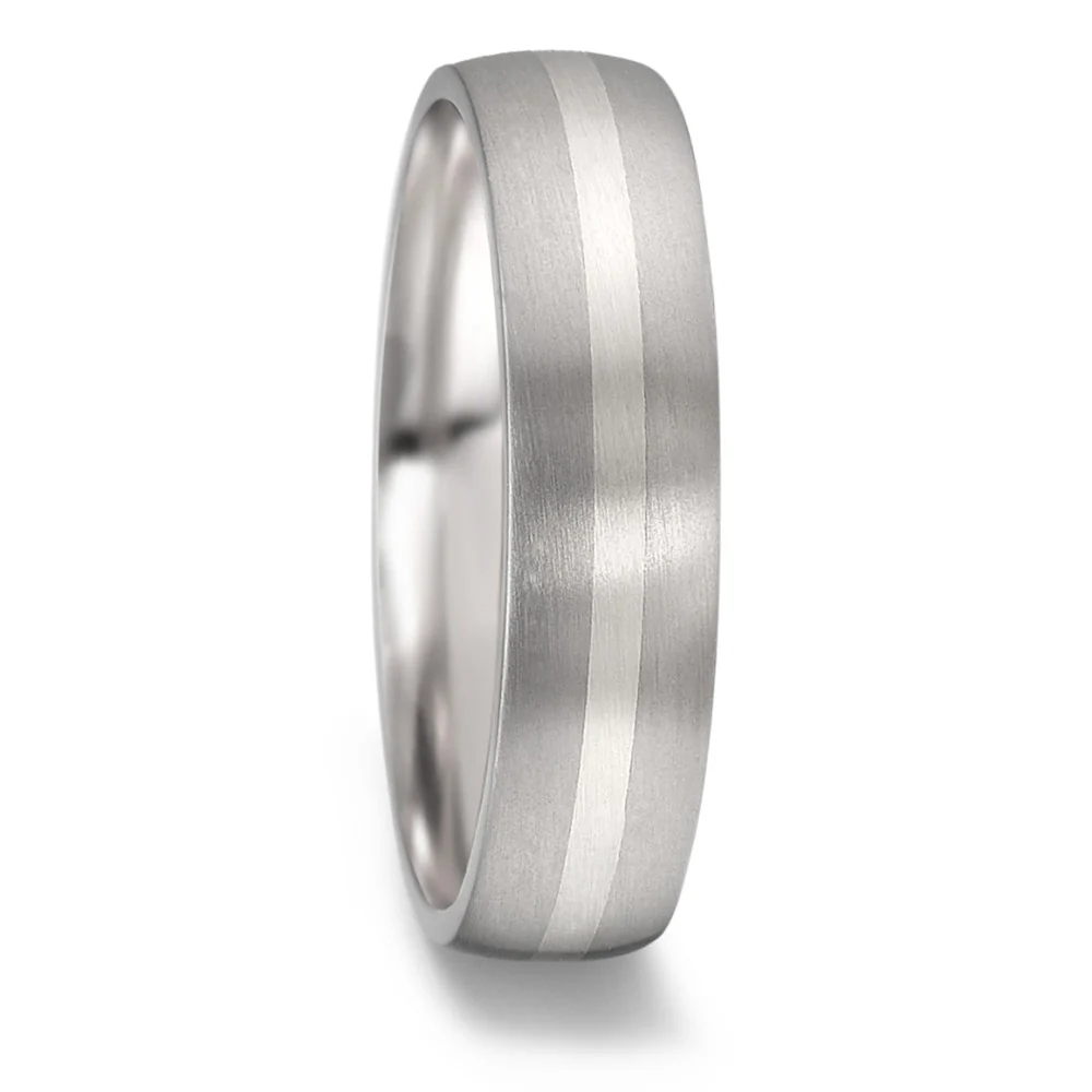 Anello del partner Titanio, Oro bianco 585/14 kt