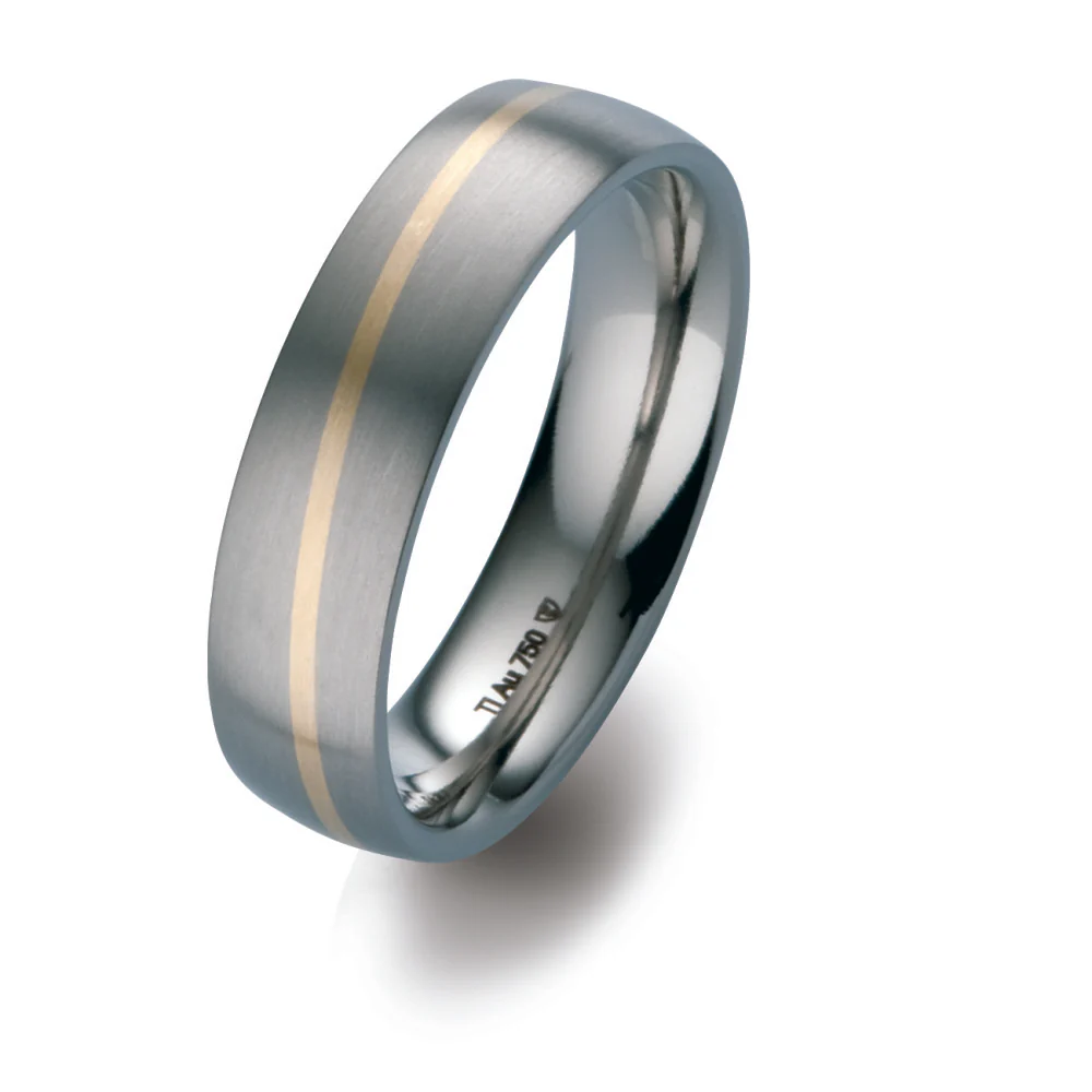 Anello del partner Titanio, Oro giallo 750/18 carati - Image 2