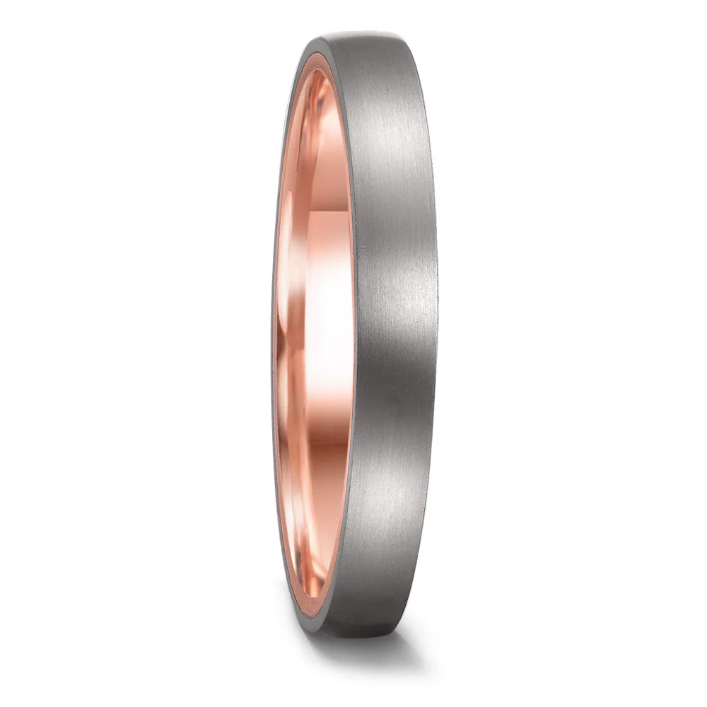 Anello del partner Titanio, Oro rosso 585/14 kt