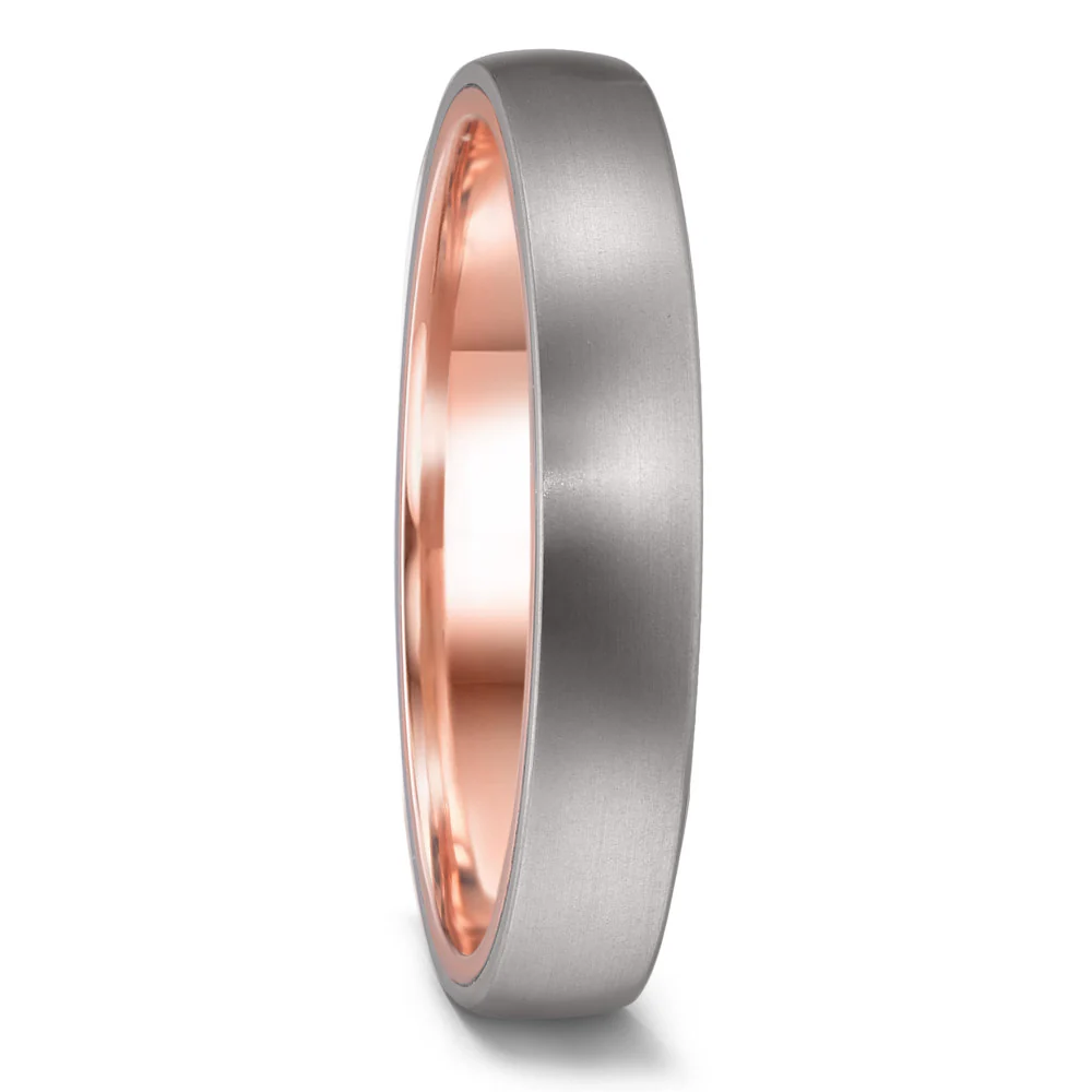 Anello del partner Titanio, Oro rosso 585/14 kt